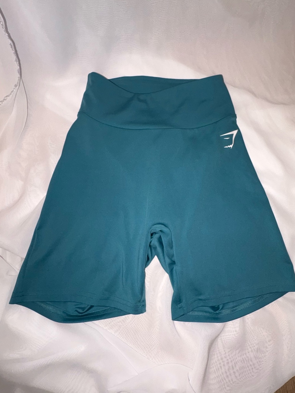 Gymshark High-Rise Teal Bike Shorts